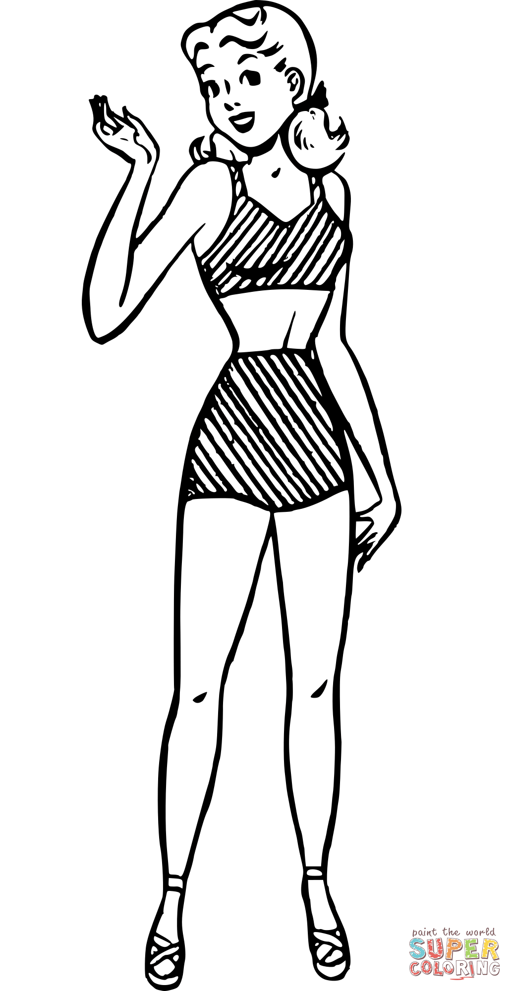 Underwear girl coloring page free printable coloring pages