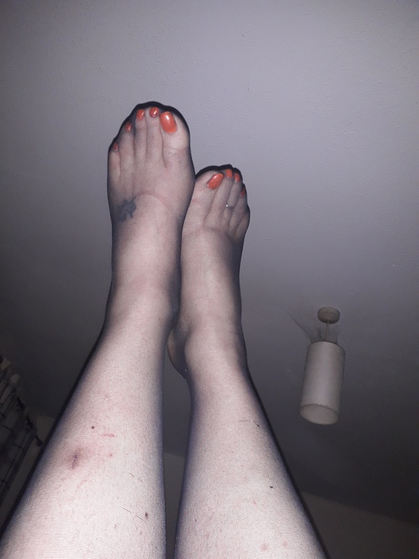When youre wearing pantyhose do you love to rub your feet your legs in your thighs