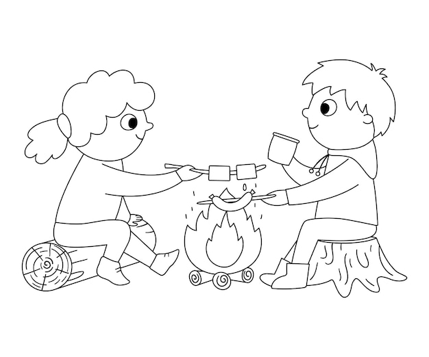 Page child line drawing images