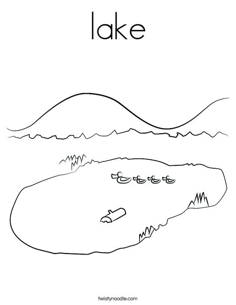 Lake coloring page