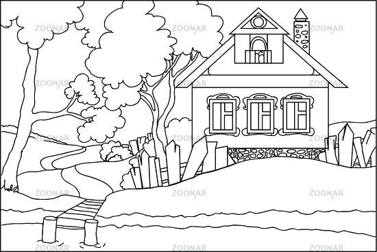 House by the lake coloring page coloring books coloring book pages coloring pages