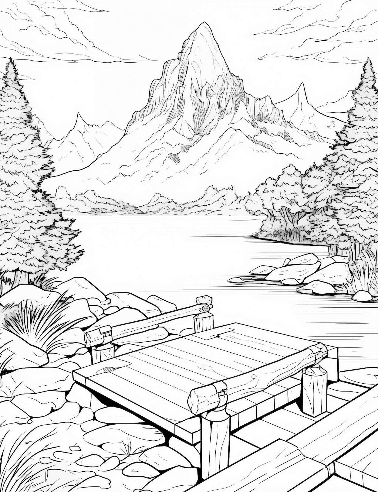 Breathtaking nature coloring pages