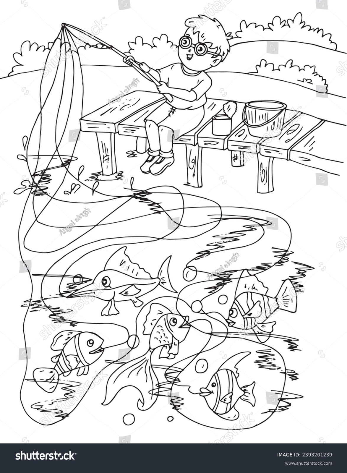 Lake coloring pages images stock photos d objects vectors