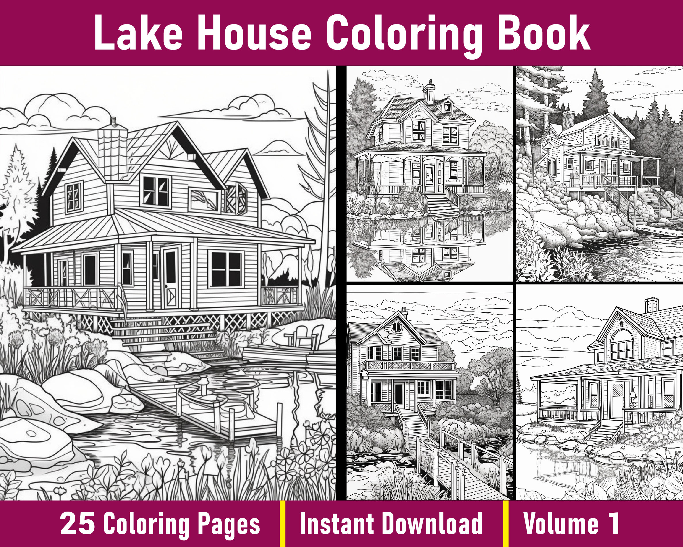 Lake house coloring book vol