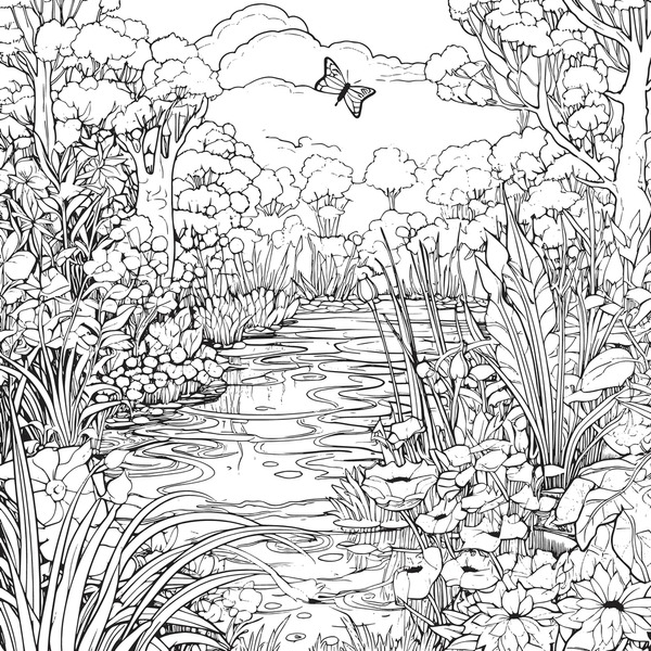 Thousand coloring book pages house royalty