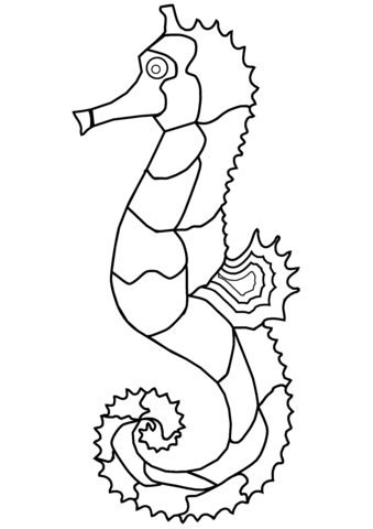 Seahorse coloring page free printable coloring pages