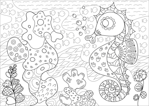 Seahorse coloring pages free coloring pages
