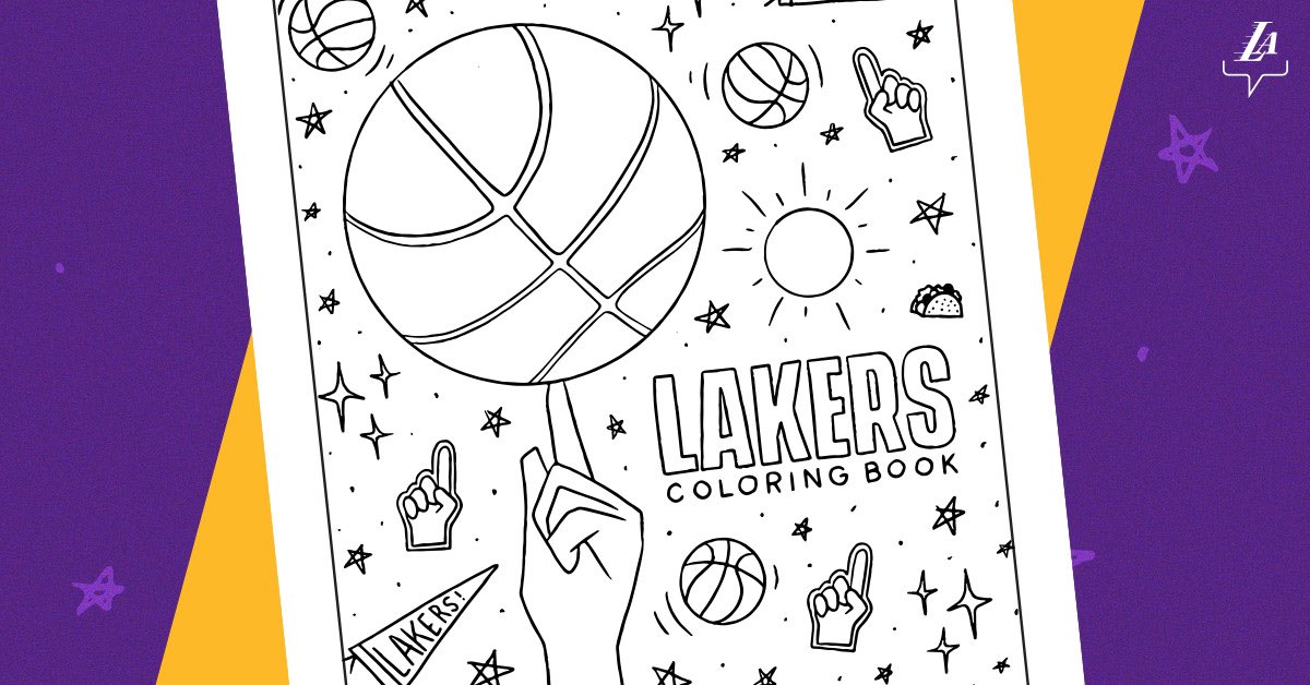 Los angeles lakers on x get out your markers colored pencils and crayonsâthe lakers coloring book is here lakerscoloring âï httpstcoofiunovceu httpstcomvtcwj x