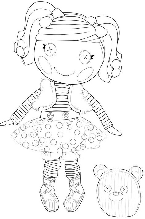 Lalaloopsy mittens fluff n stuff coloring page â printables for kids â free word search puzzles coloring pages and other activities