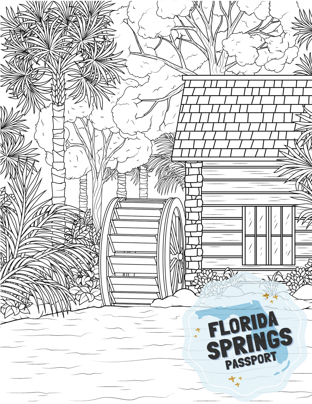 Florida springs coloring pages â florida springs passport