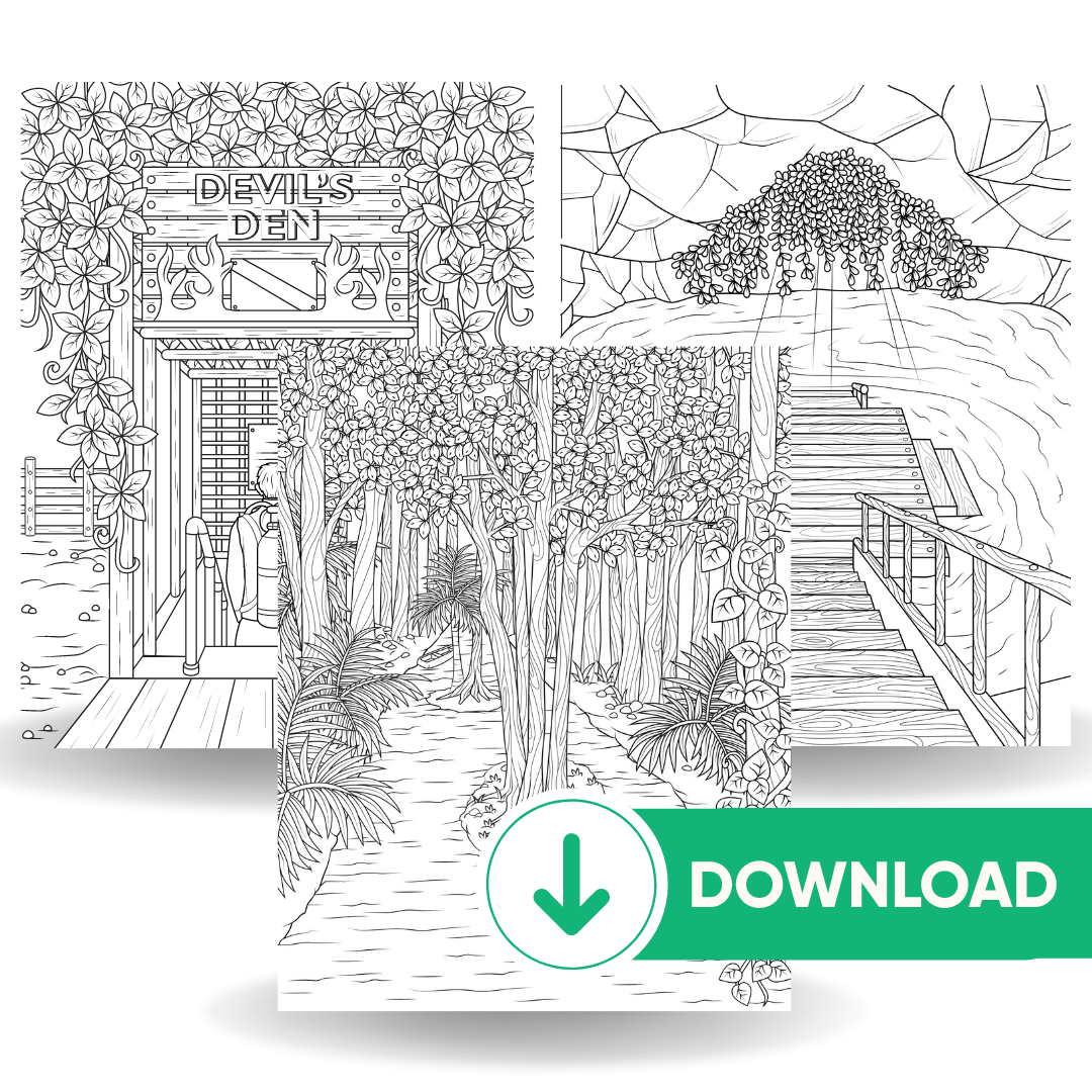 Florida springs coloring pages â florida springs passport
