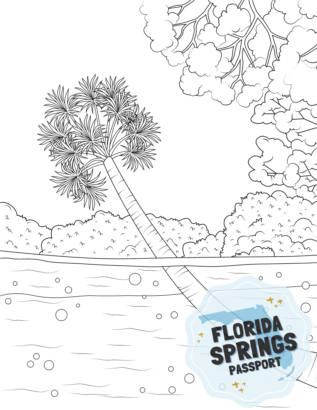 Florida springs coloring pages â florida springs passport