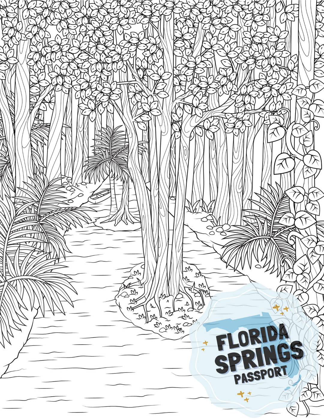 Florida springs coloring pages â florida springs passport