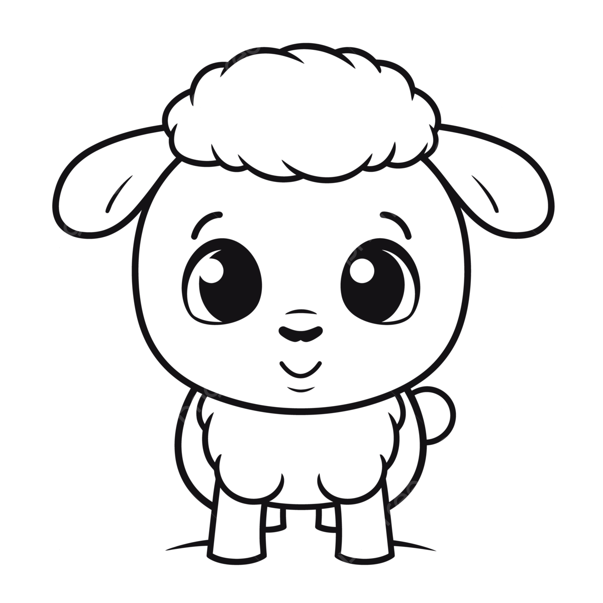 Cute baby lamb coloring page for children outline sketch drawing vector baby drawing wing drawing ring drawing png and vector with transparent background for free download