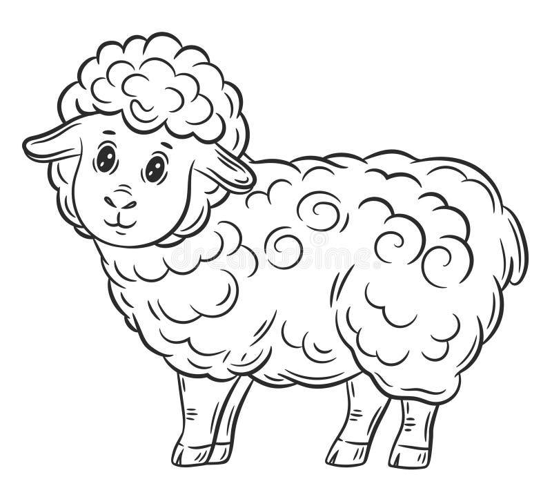 Lamb coloring page stock illustrations â lamb coloring page stock illustrations vectors clipart