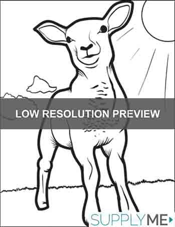 Printable lamb coloring page for kids â