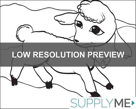Printable lamb coloring page for kids â