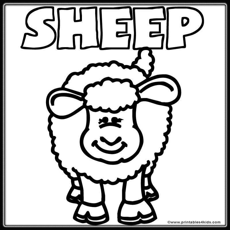 Farm sheep lamb coloring page â printables for kids â free word search puzzles coloring pages and other activities