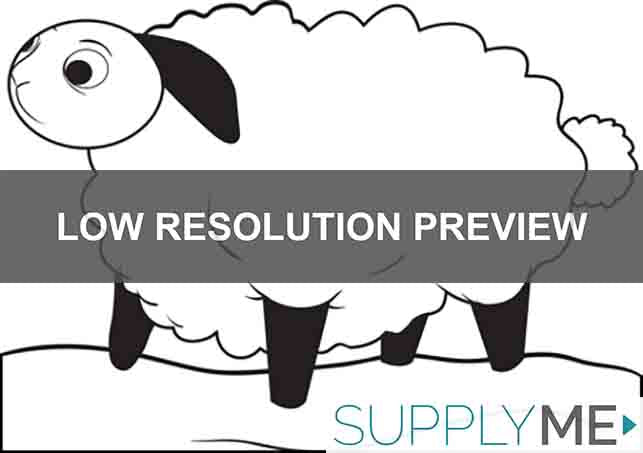 Printable cartoon lamb coloring page for kids â