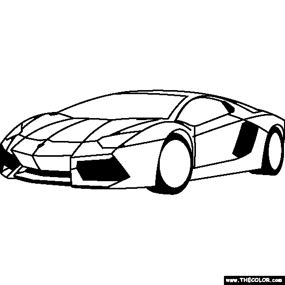 Laborghini aventador coloring page