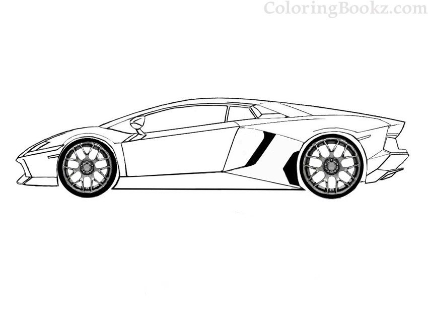 Lamborghini aventador coloring page
