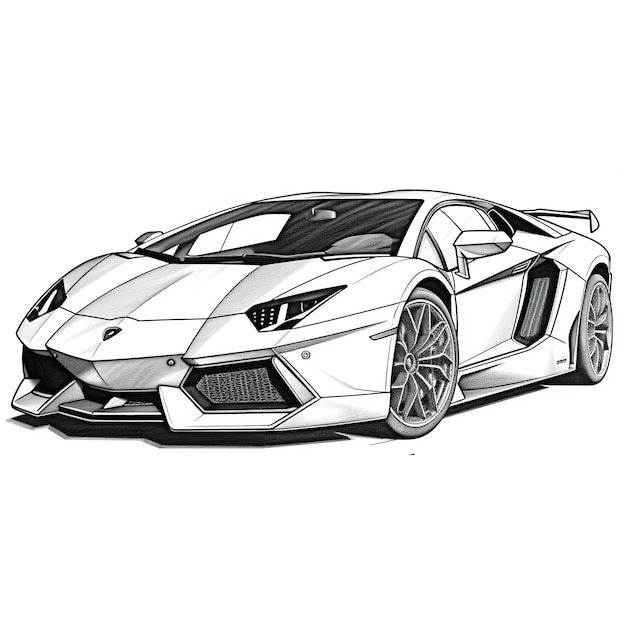 Premium photo coloring page vector line art for book and drawing black outlines on white background