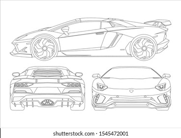 Lamborghini vector vector art graphics