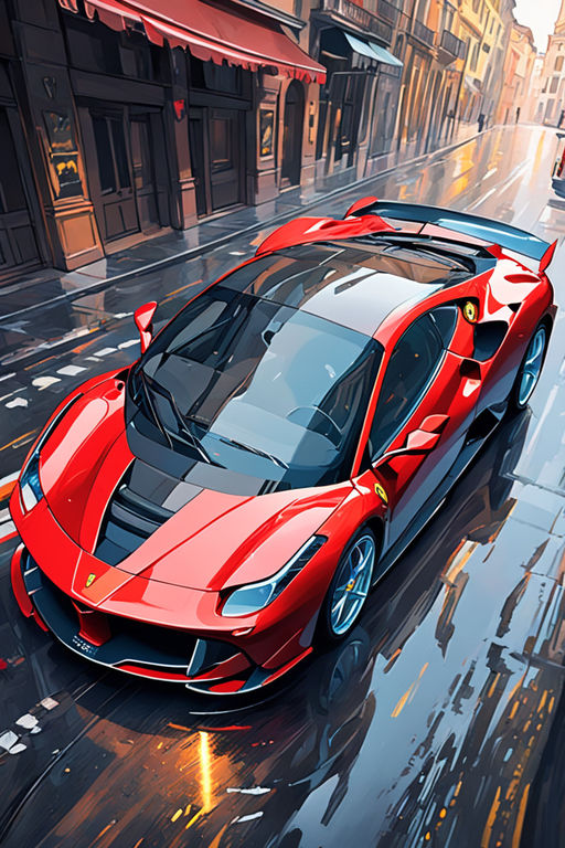Sport car ferrari coloring page very nice