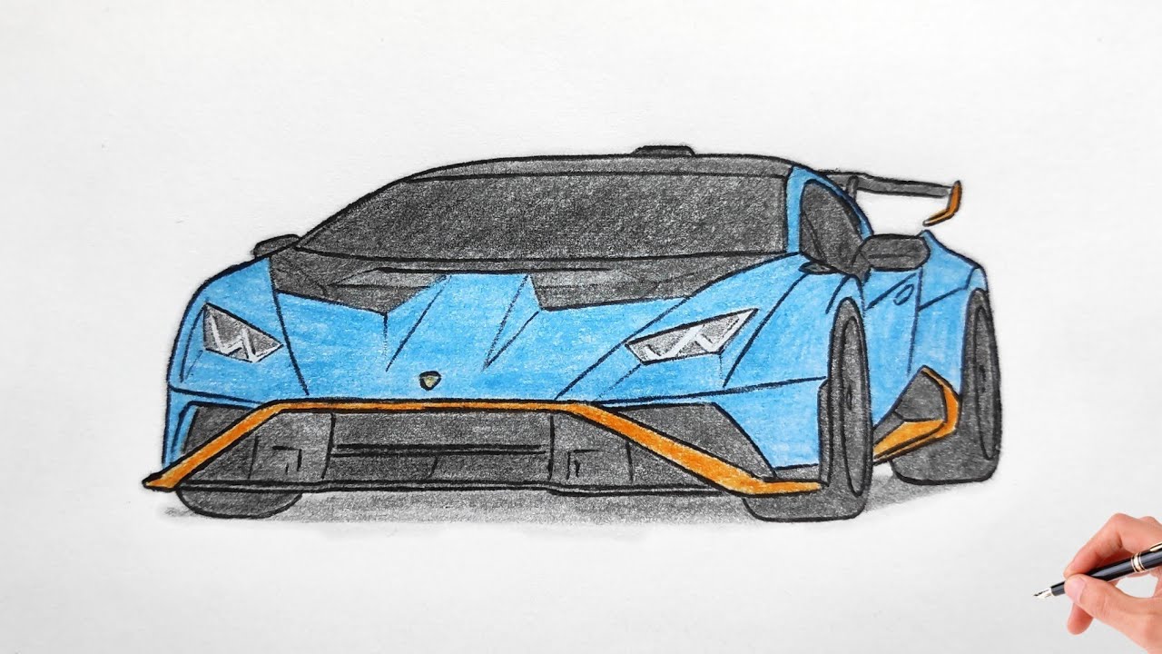 How to draw a lamborghini huracan sto drawing a d car coloring lamborghini huracan