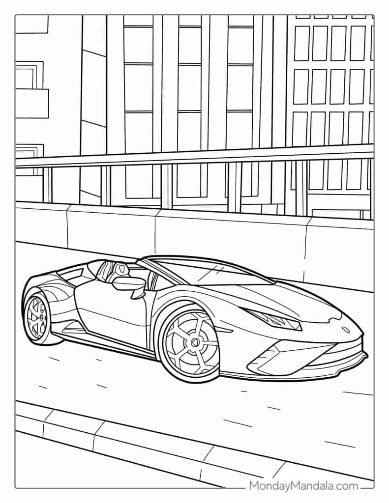Lamborghini coloring pages free pdf printables