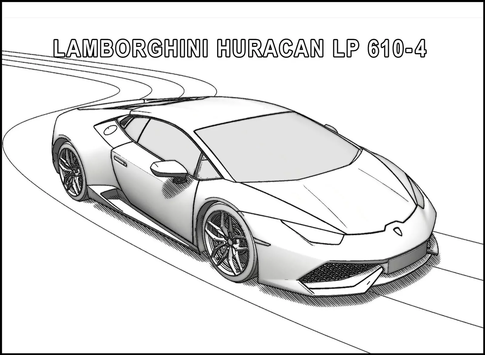 Lamborghini huracan lp coloring page