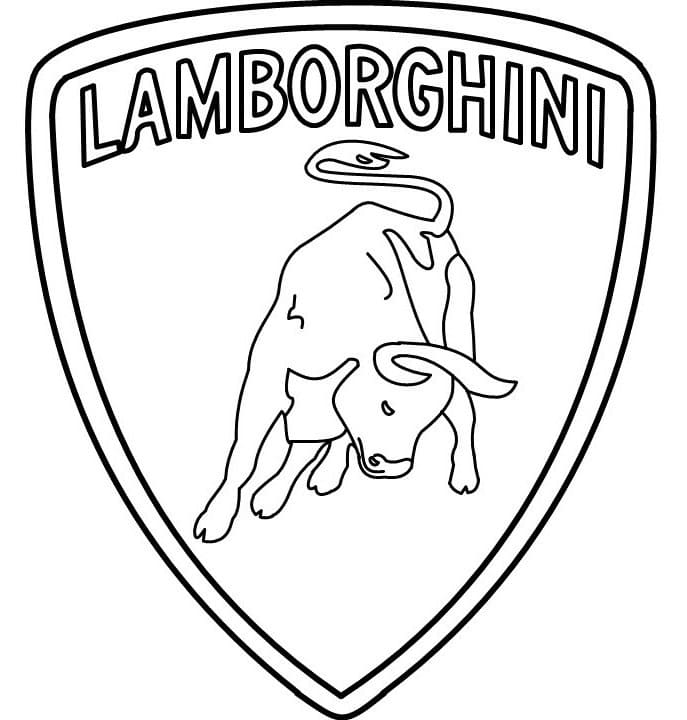 Lamborghini logo coloring page