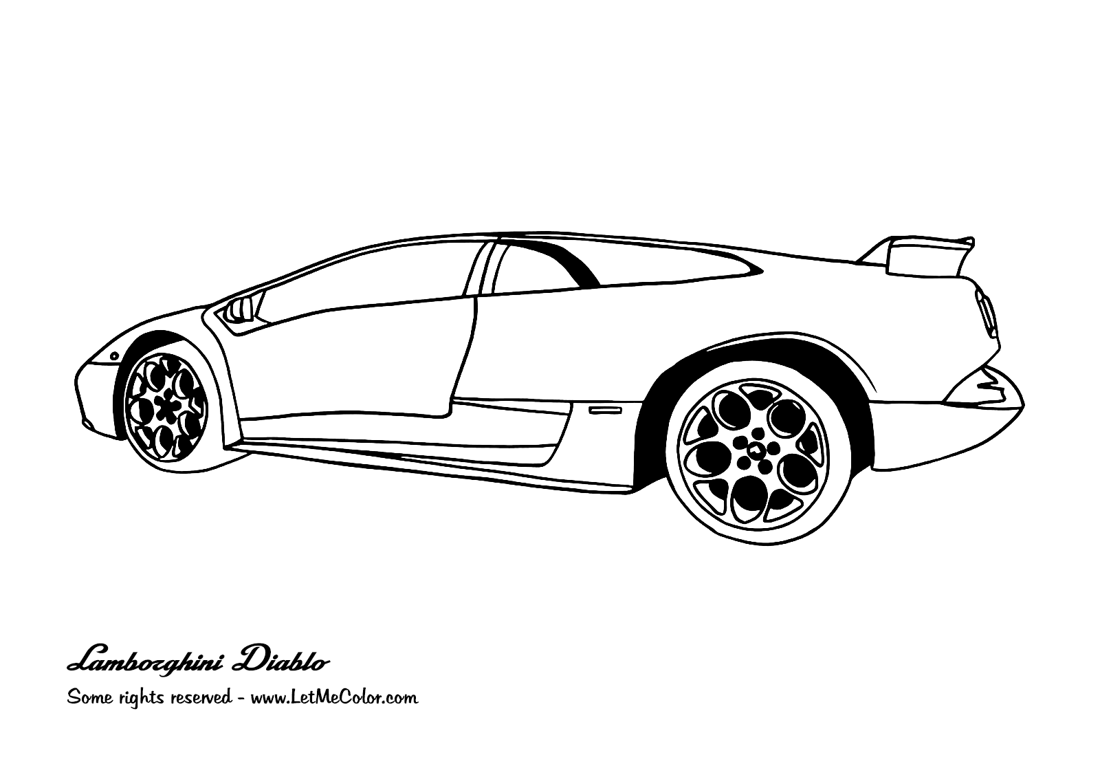 Lamborghini diablo coloring page