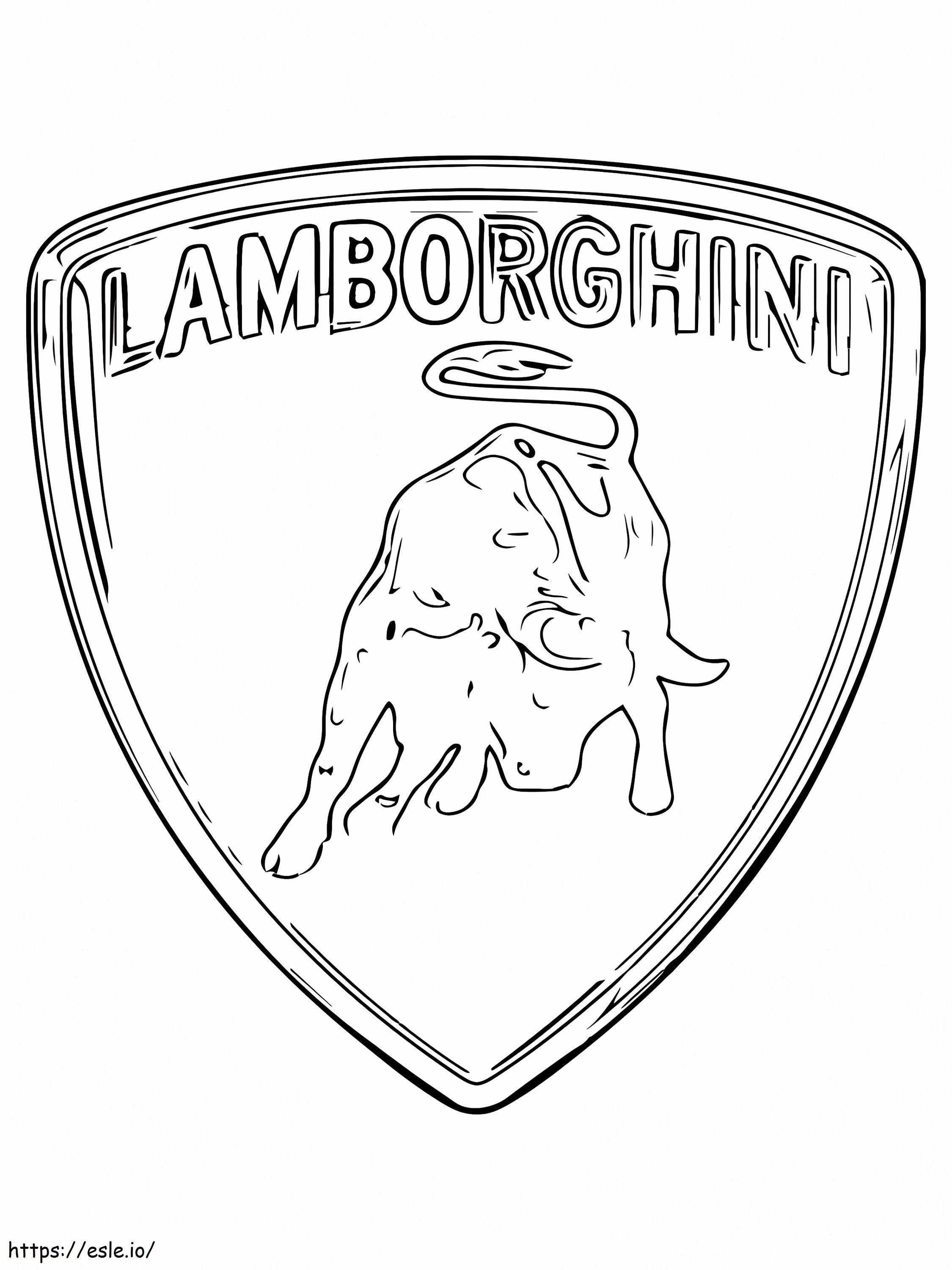 Lamborghini car logo coloring page