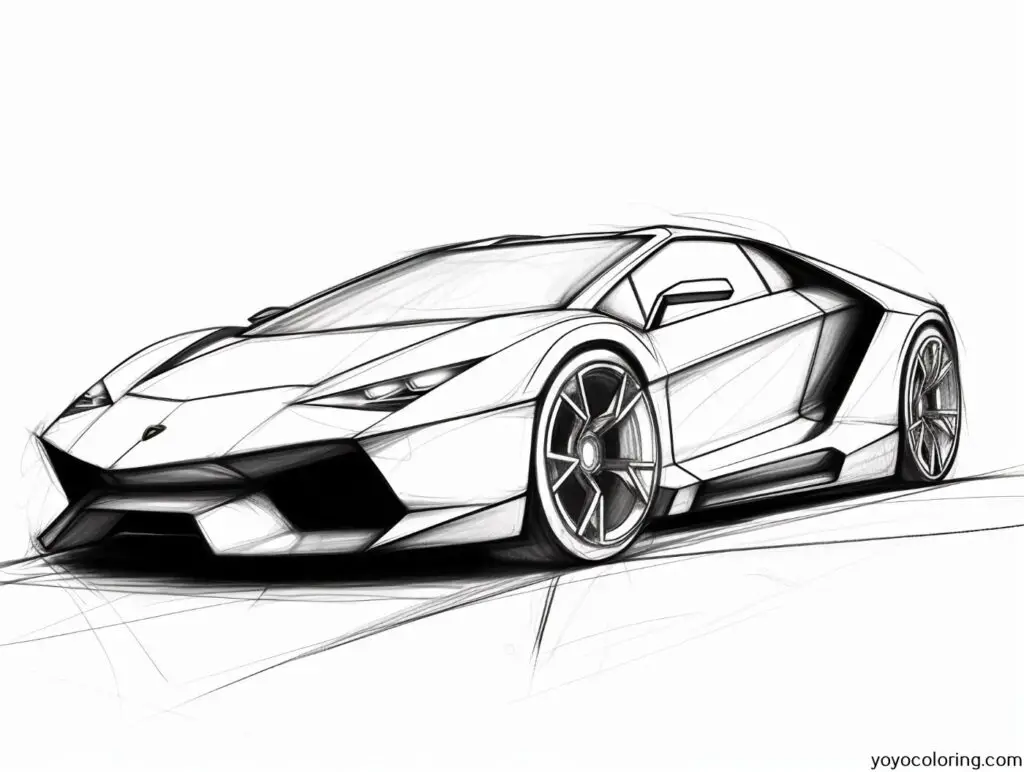 Lamborghini coloring pages á printable painting template