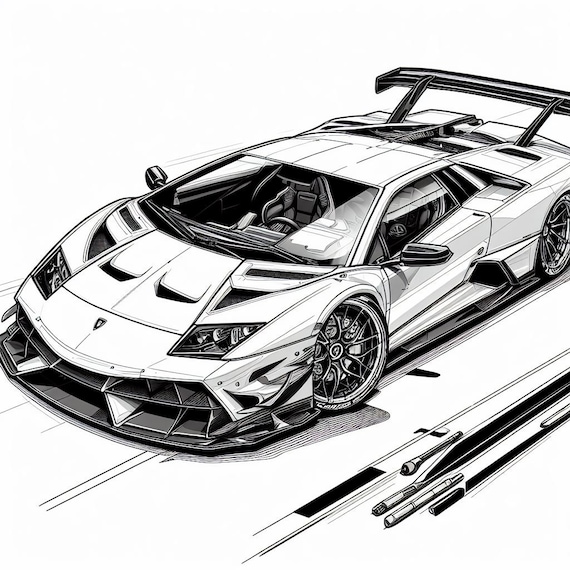 Lamborghini diablo coloring pages