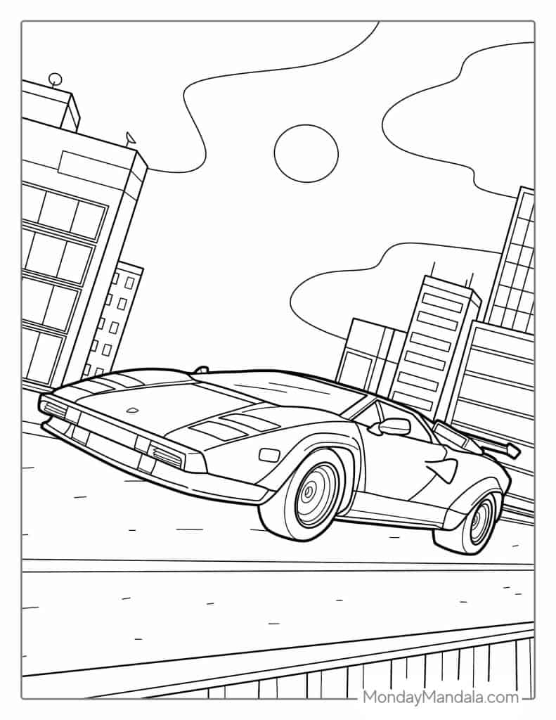 Lamborghini coloring pages free pdf printables