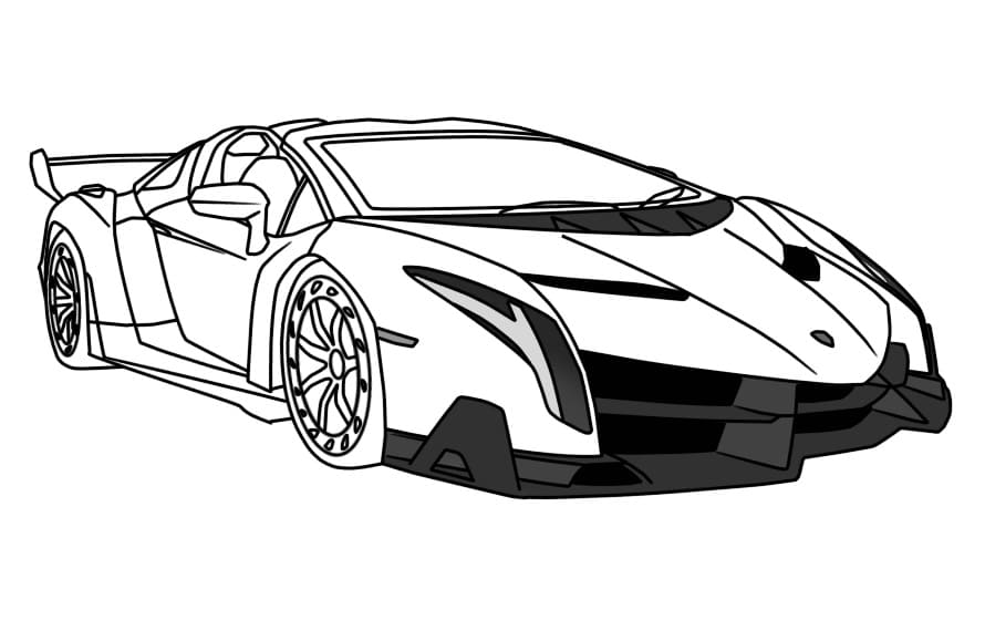 Coloring pages lamborghini car