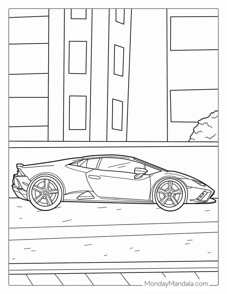 Lamborghini coloring pages free pdf printables