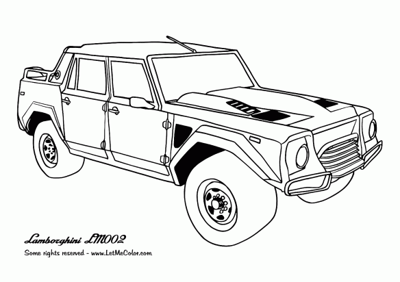 Coloring lamborghini page