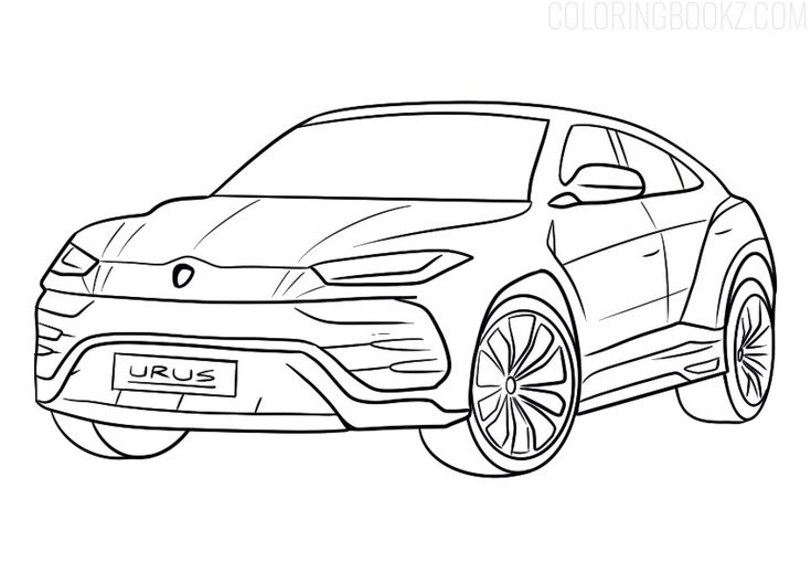 Lamborghini urus coloring page