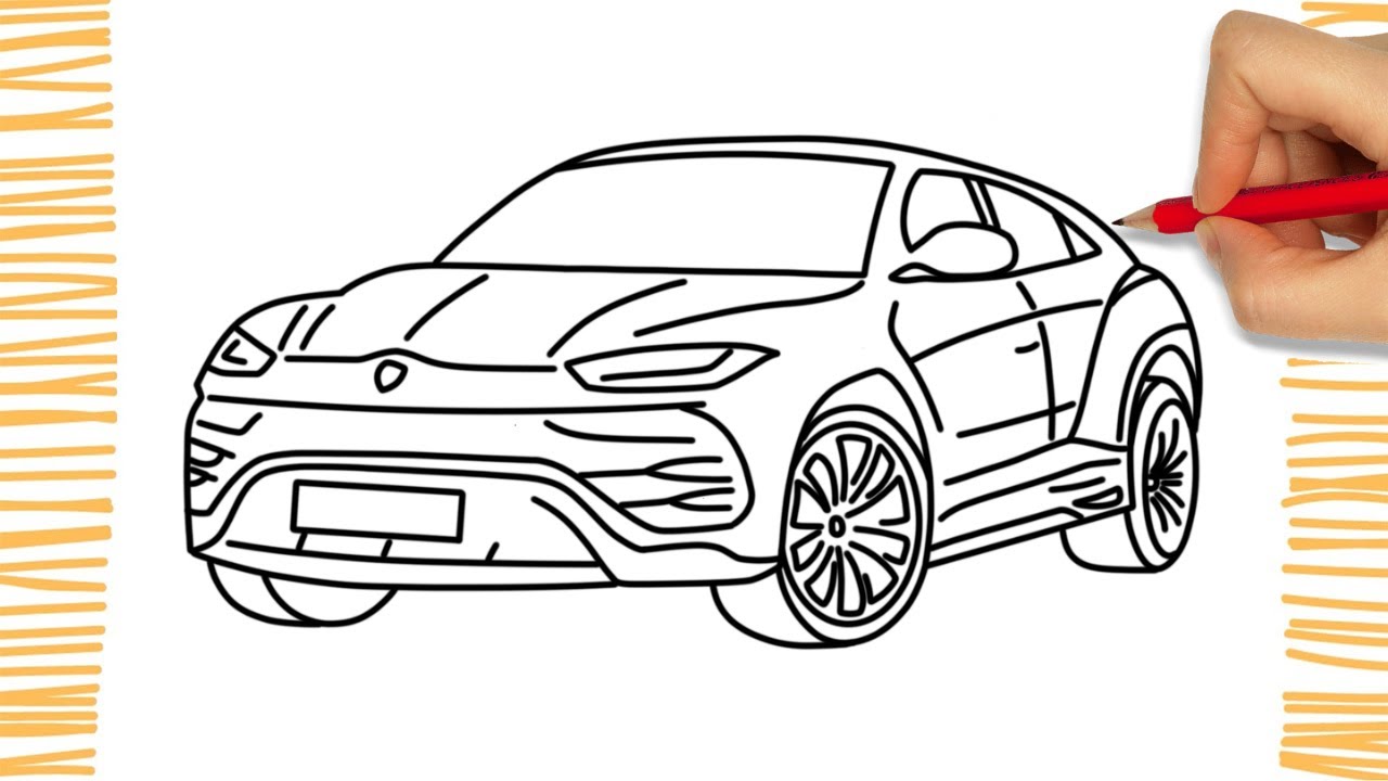 How to draw a laborghini urus i easy
