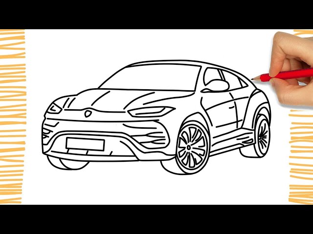How to draw a laborghini urus i easy