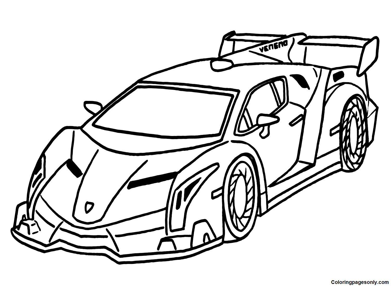 Lamborghini veneno coloring page