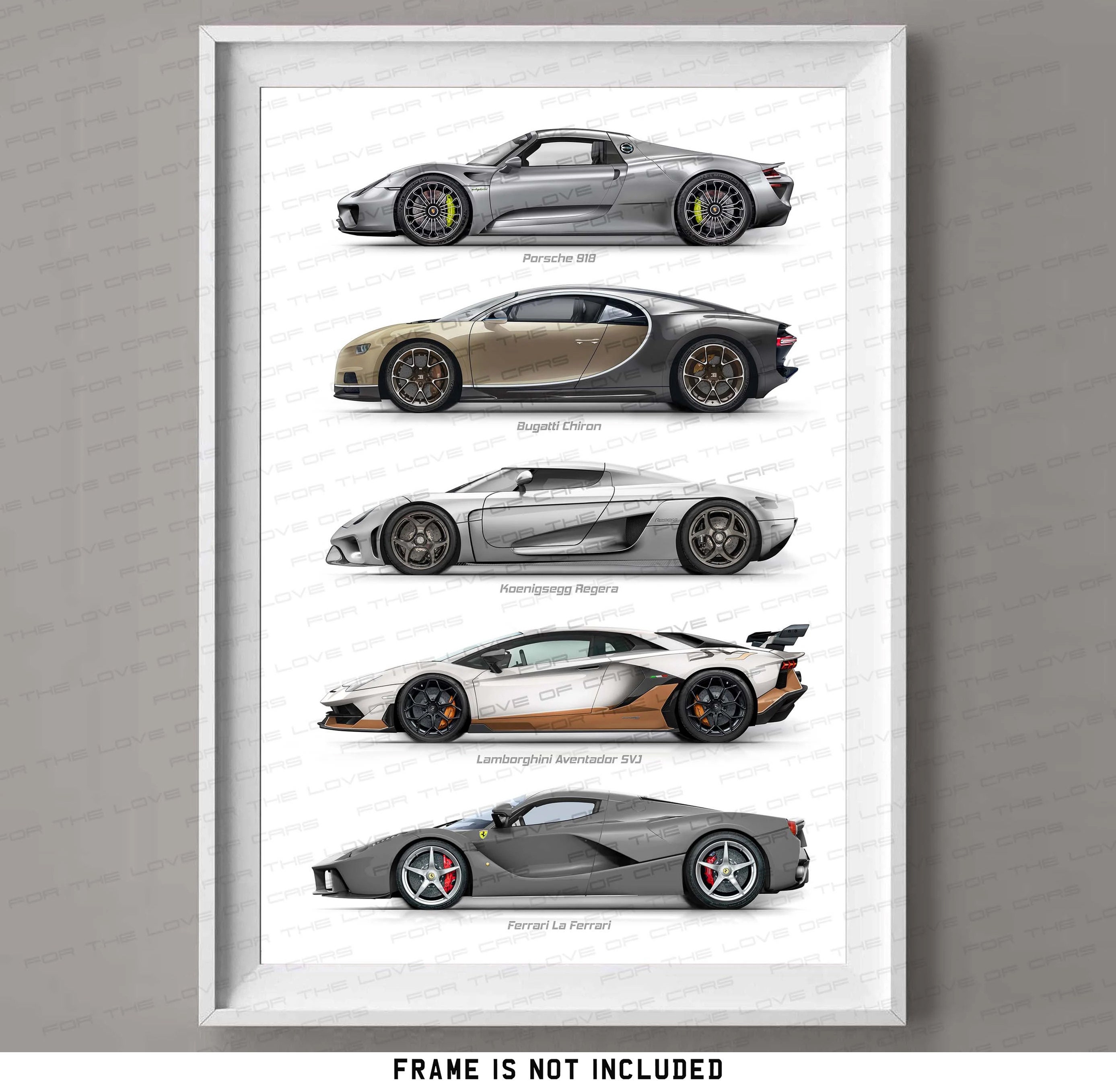 Porsche ferrari lamborghini bugatti koenigsegg gift for car lovers handmade digital artwork print poster gifts for him car art