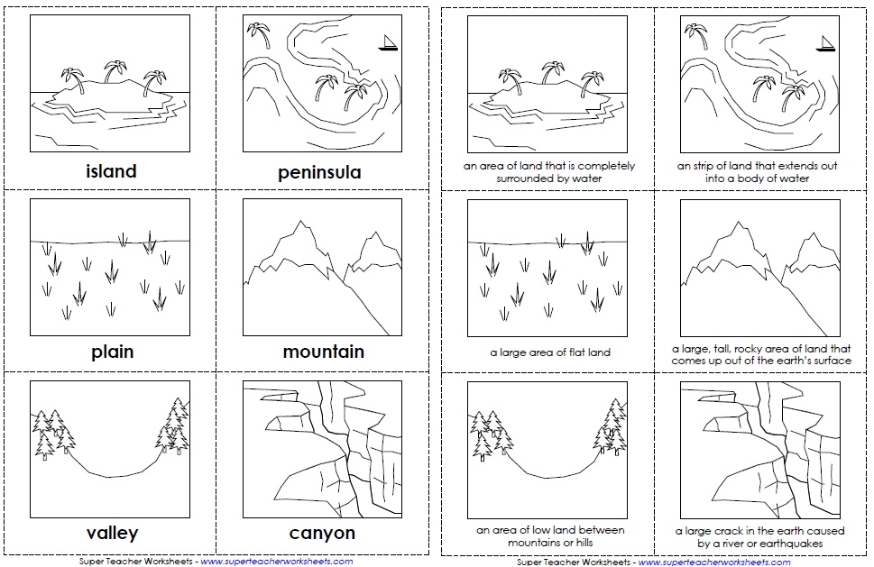 Landform cards
