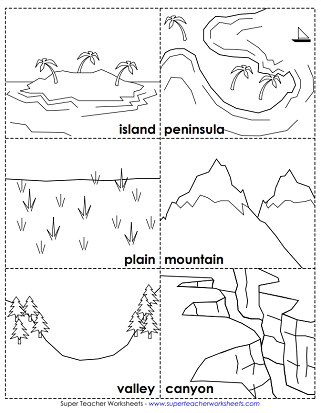Landforms and bodies of water