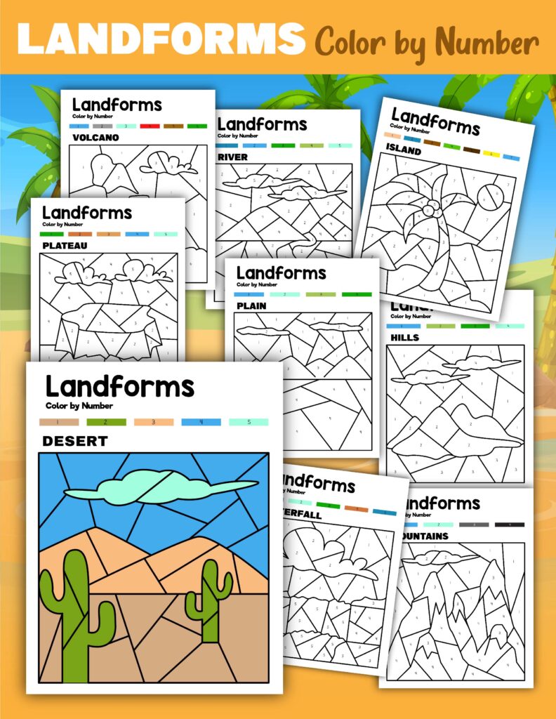 Landform color by number