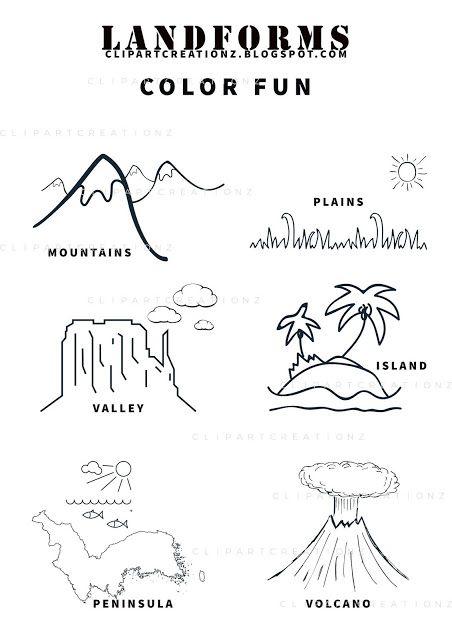 Landforms loring clipart clip art landforms elementary learning