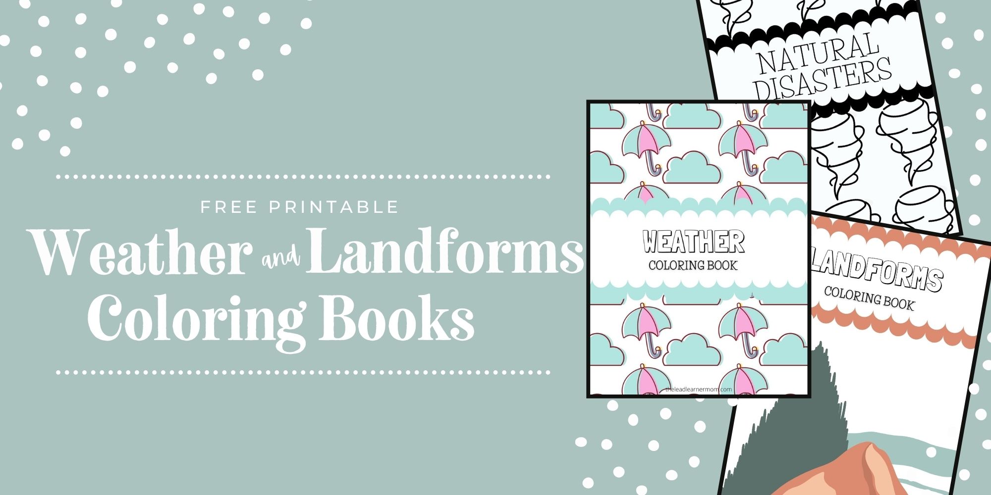 Free coloring book printables weather and landforms